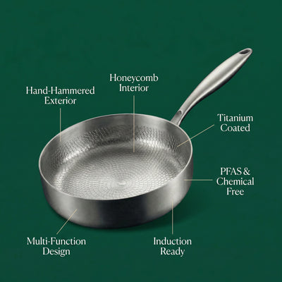 High-wall titanium pan advantages – PFAS-free deep frying pan – Longwell & Co