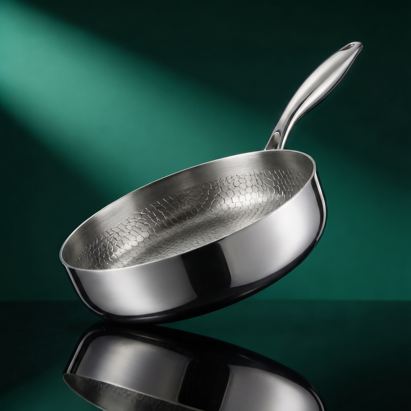 Hand-Hammered High-Wall Titanium Pan 10"
