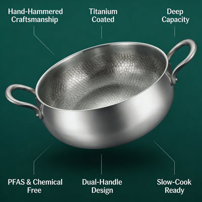 Deep titanium pot advantages – no coatings, non-reactive cookware – Longwell & Co