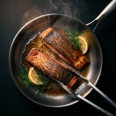 Hand-Hammered Titanium Pan 11"