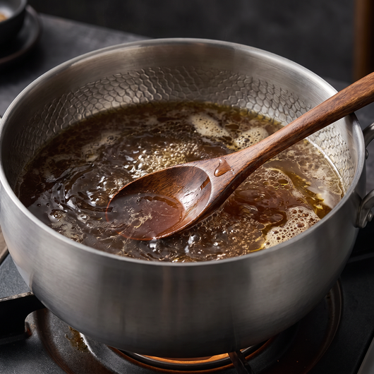 Hand-Hammered Deep Titanium Pot 11"