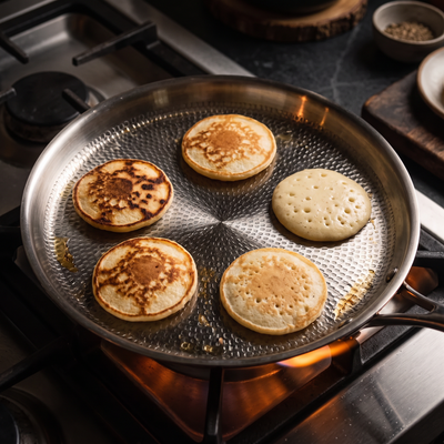 Hand-Hammered Titanium Crêpe Pan 11"