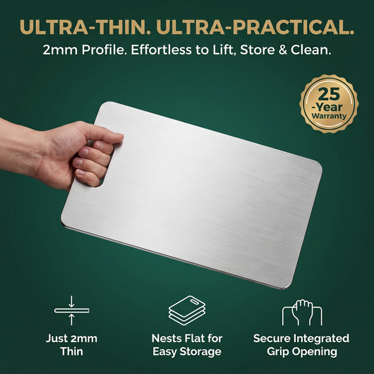 Ultra Thin Stainless Steel Cutting Boards – PFAS Free