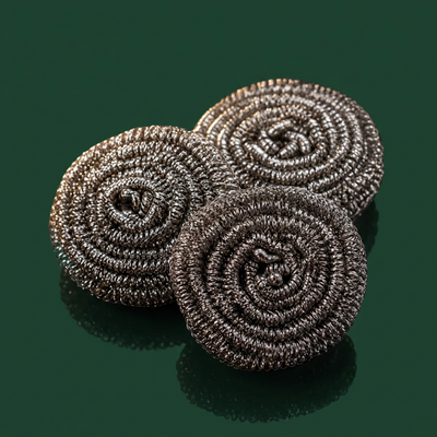 Titanium Pan Scrubbers | Rust-Proof Cleaning Coils (Set of 3)