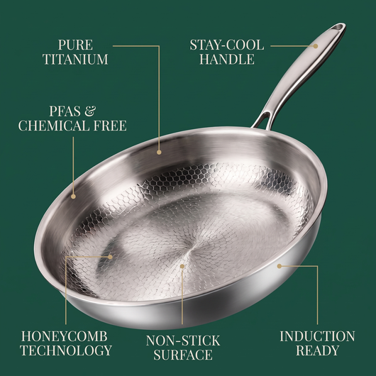 Hand-Hammered Titanium Pan 11"