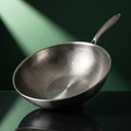 Hand-Hammered Titanium Wok 12"