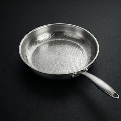 Hand-Hammered Titanium Family Set: 4 Pans & Utensils