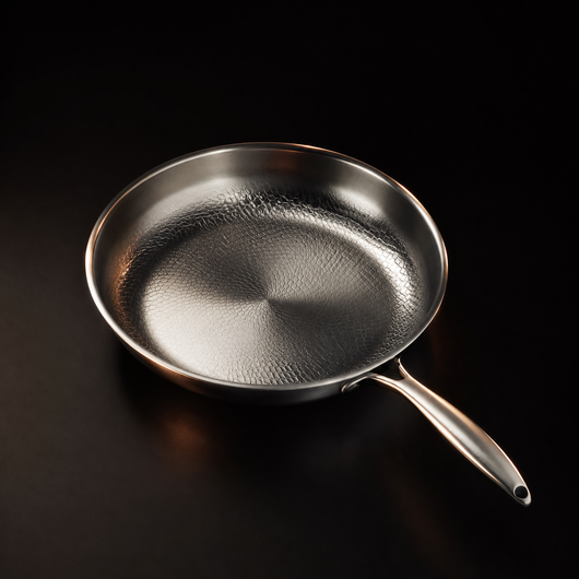 Hand-Hammered Titanium Frying Pan Bundle with 2 Lids (5 Sizes, 8–12 Inch)